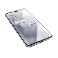 Smartphone with Transparent Background Water Effect, Minimalist Design, High Resolution, Sleek, Modern, Technology, Clear, Glass, Digital, Mobile Device, Crystal, Liquid, Reflection, Transparent Screen, Water Drop, Splash, Flowing, Smooth, Clarity, Phone, png