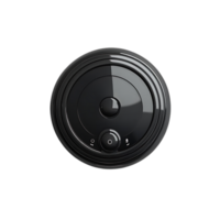 Black Circular Device with a Button and Transparent Background png