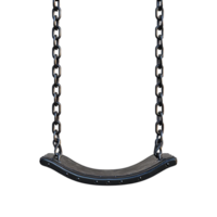 Black Metal Swing Set with Transparent Background, A Simple and Classic Design for Any Backyard png