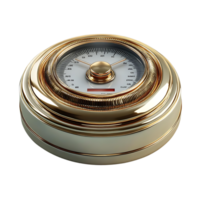 Golden Dial Gauge with Transparent Background, a Polished Metallic Design Element png