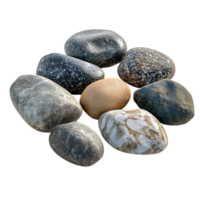 Smooth Stones with a Transparent Background,  Creating a Beautiful and Tranquil Scene png