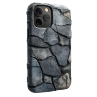 Durable Stone Patterned Phone Case with Transparent Background png