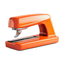 Orange Stapler with a Transparent Background, Ideal for Office Use, Modern Design with Smooth Lines png