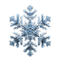 A Delicate Snowflake with a Transparent Background, Captured in Stunning Detail, Showing Its Intricate and Complex Crystal Structure. png