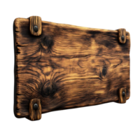 Rustic Wooden Sign with Transparent Background, Ideal for Vintage Branding and Rustic Decor png