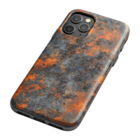 Rusty iPhone Case with Transparent Background, a Unique and Stylish Design with a Rustic Touch. png
