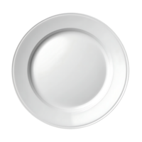 White Porcelain Plate with Transparent Background, Ideal for Mockups and Design Projects png