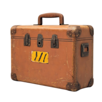 Vintage Brown Suitcase with a Transparent Background png