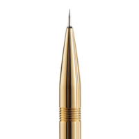 Golden Pen Tip with Transparent Background, Elegant Writing Tool with Sharp Point png