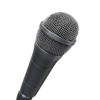 Microphone with a Transparent Background -  A Striking Visual, Perfect for Audio Recording and Music Production png