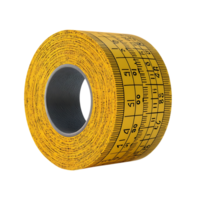 Yellow Measuring Tape with Black Numbers and Transparent Background png