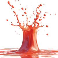 Red Liquid Splashing with Transparent Background, A Vibrant and Dynamic Display of Color png