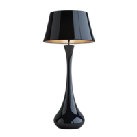 élégant noir table lampe avec une transparent arrière-plan, parfait pour moderne décor png