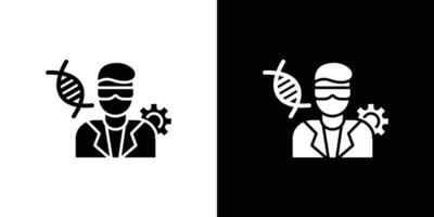 Biomedical engineer icon Flat fill set collection vector