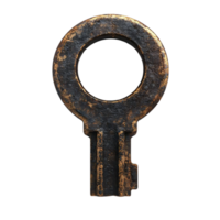 Rustic Antique Key with a Transparent Background, Perfect for Vintage Designs and Projects png