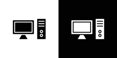 Computer icon Flat fill set collection vector