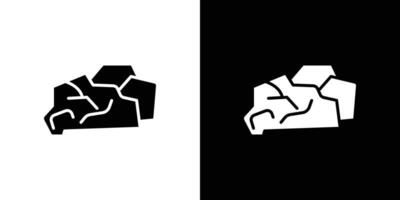 Charcoal icon Flat fill set collection vector