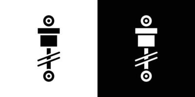 damper icon Flat fill set collection vector