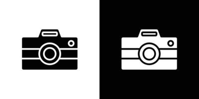 Camera icon Flat fill set collection vector
