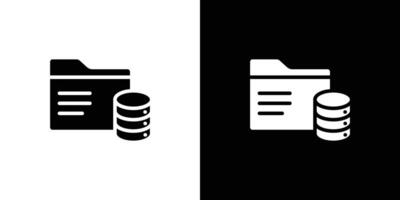 Data storage icon Flat fill set collection vector