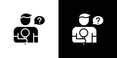 Curiosity icon Flat fill set collection vector