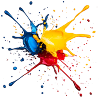 Vibrant Colors Explode on a Black Background, Creating a Dramatic and Artistic Display png