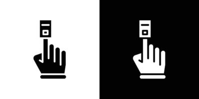 Fingertip pulse oximeter icon Flat fill set collection vector