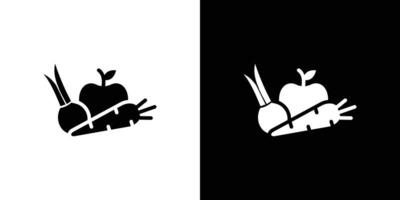 Fruits and vegetables icon Flat fill set collection vector