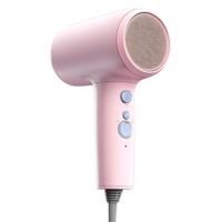 Pink Hair Dryer with Transparent Background, Featuring a Powerful Motor for Fast Drying and a Sleek Design for Easy Handling png