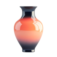 Elegant Gradient Ceramic Vase with Transparent Background, Ideal for Home Decor and Flower Arrangements png