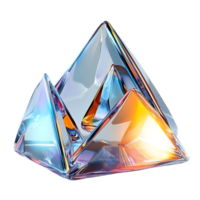 Interlocking Crystal Pyramids with a Transparent Background, Creating an Abstract Art Composition png