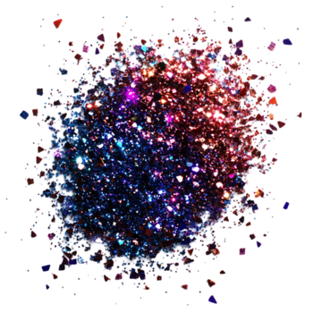 Brillantina explosión con un transparente antecedentes - brillante y reluciente textura para diseño proyectos png