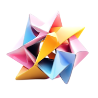 Abstract Geometric Shapes Intertwined, Creating a Vibrant and Colorful Composition with a Transparent Background png