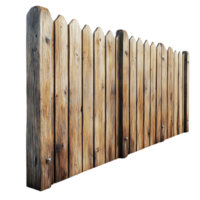 Rustic Wooden Fence with Transparent Background for Design Projects png