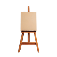 Blank Canvas on Wooden Easel with Transparent Background, Ready for Artistic Expression, a Symbol of Creativity and Potential png
