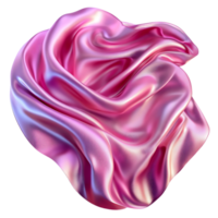 Pink Satin Draped in a Soft, Elegant Swirl with a Transparent Background png