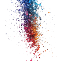 Abstract Colorful Cubes Exploding Upward with a Transparent Background png