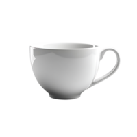 White Ceramic Mug with a Transparent Background, Perfect for Coffee or Tea Enjoyment png
