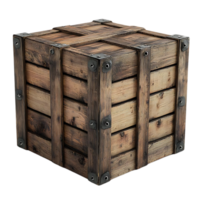 Vintage Wooden Crate with Transparent Background, Rustic Storage Box with Metal Hardware, Aged Wood Texture, Crate with Open Lid, Wooden Crate Isolated, Rustic Storage, Antique Wooden Crate, Old Wooden Box, Crate for Display, Wooden Box with Lid,  Wooden png