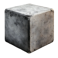 Concrete Cube with a Transparent Background, Isolated and Ready to Use in Your Design Projects png