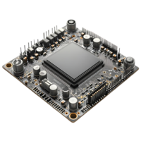 Circuit Board with Transparent Background - A Close-Up View of a Complex Electronic Component png