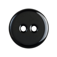 Black Button with Transparent Background, Shiny and Glossy, Two-Hole Design, Fashion Accessory, Clothing Item, Sewing Supply, Crafts, DIY Projects, Button Collection, Black Buttons, Round Button, Classic Button png