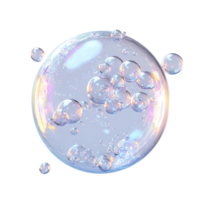 transparent Contexte bulles avec iridescent briller, flottant dans une clair liquide, pétillant et chatoyant png