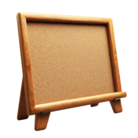 Wooden Corkboard Frame with Stand for Display and Organization, Perfect for Notes, Photos, and More with Transparent Background png