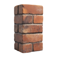 Red Brick Wall with Transparent Background - A High-Quality, Realistic Texture for Design Projects png
