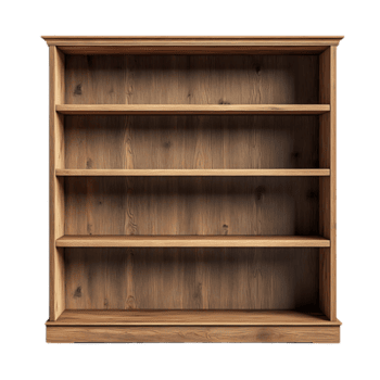 vuoto di legno scaffale con trasparente sfondo, Perfetto per visualizzazione libri o decorazioni, isolato su Nero, ideale per design progetti e mockup png