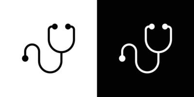 stethoscope icon Flat fill set collection vector
