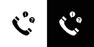 Support call service icon Flat fill set collection vector