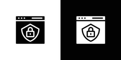 Web Security icon Flat fill set collection vector