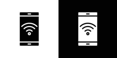 Mobile Internet icon Flat fill set collection vector